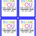 Teacher Appreciation Marker Gift Tag Free Printable
