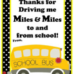 Bus Driver Appreciation Thank You Printable Thanks For Bus Driver