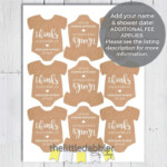 Printable Thanks For Popping By Kraft Brown Baby Shower Mini Etsy In