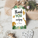 Editable Safari Animals Favor Tags Thank You For Swinging By Etsy