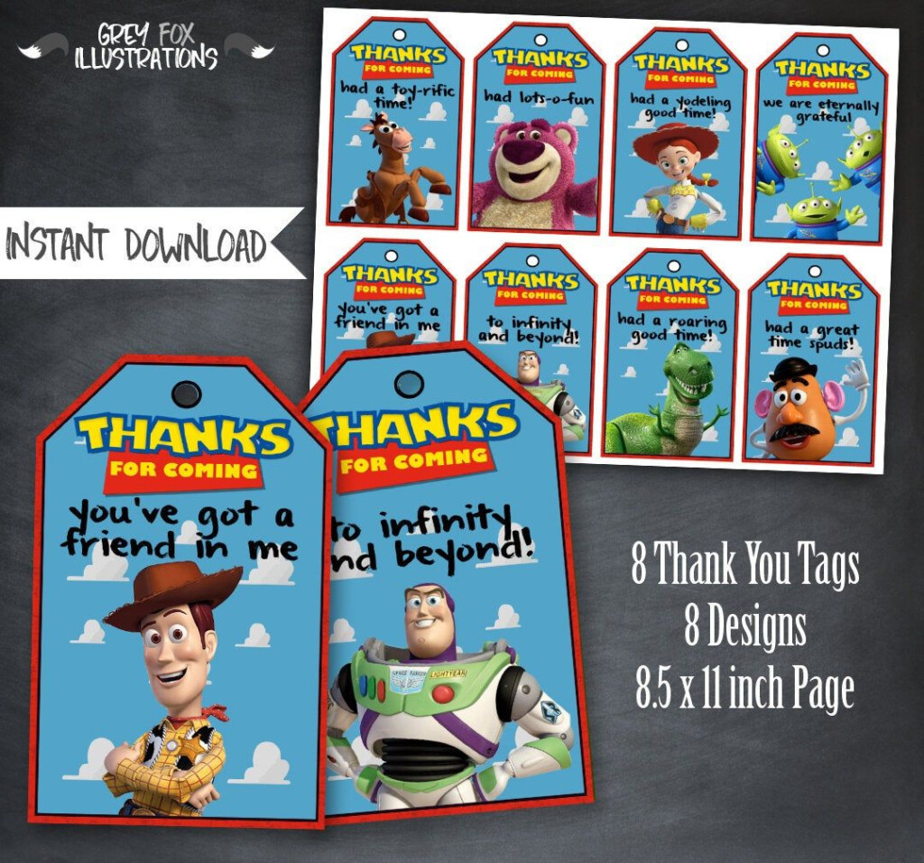 Toy Story Thank You Tags Toy Story Birthday Favors Toy Story Etsy In 