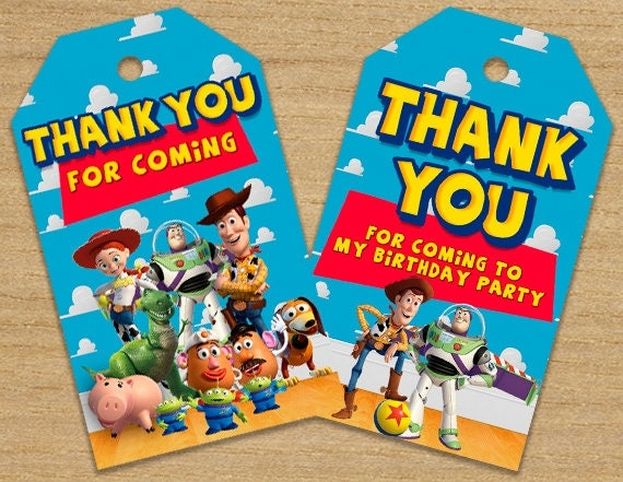 Toy Story Thank You Tags Toy Story Tags Toy Story Printable