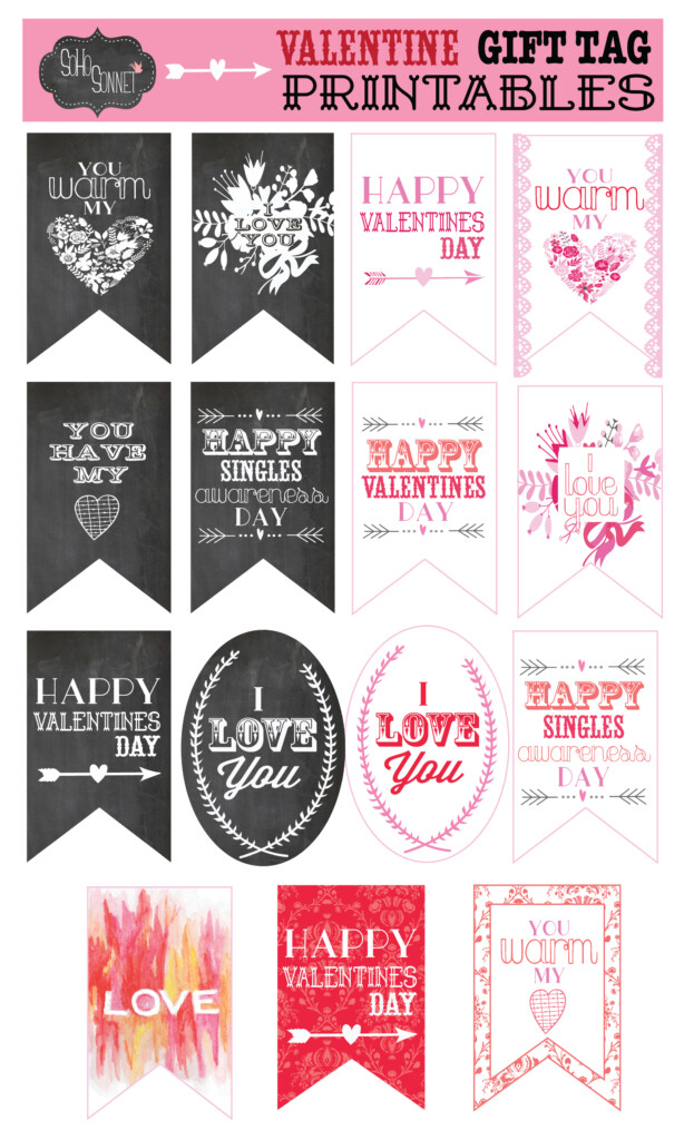 Free Valentine Gift Tag Printables SohoSonnet Creative Living