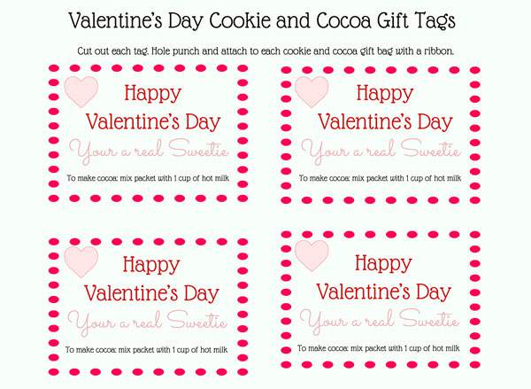 Cocoa And Cookie Gifts For Valentine s Day With Free Printable Tags 