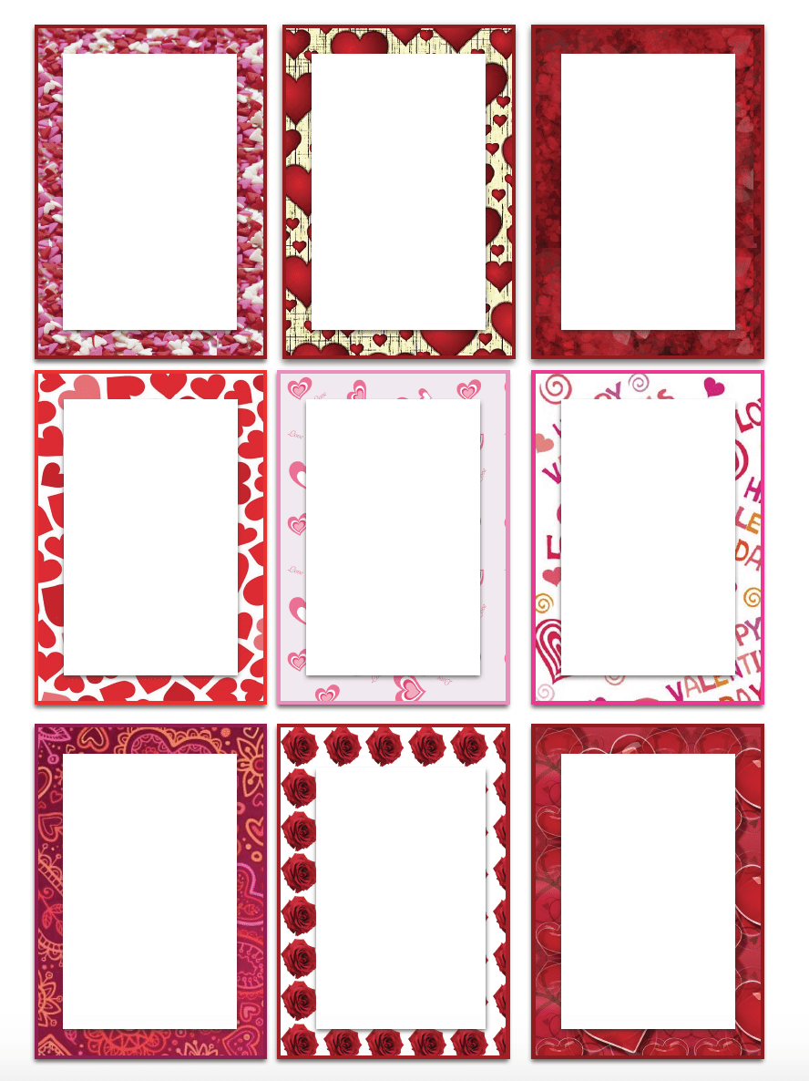 Free Printable Valentine s Day Gift Tags 6 Designs Different Sizes