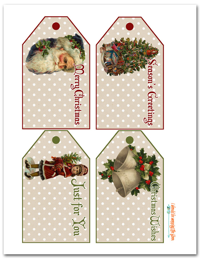 Free Printable Vintage Christmas Tags I Should Be Mopping The Floor