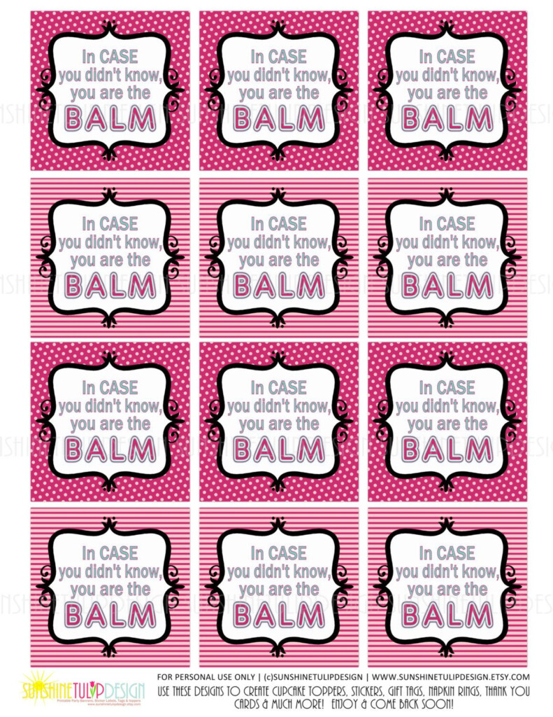 Printable Teacher Appreciation Tags You Are The Balm Tags Etsy 