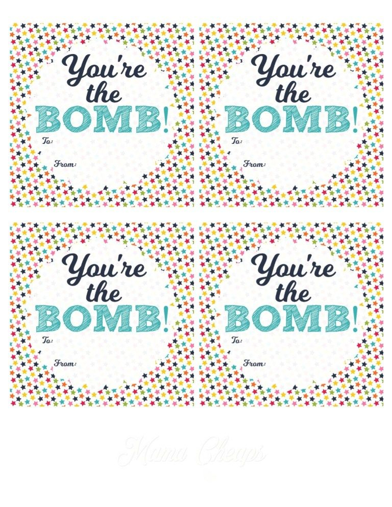 You re The Bomb Bath Bomb Gift Idea Free Printable Tag Mama Cheaps